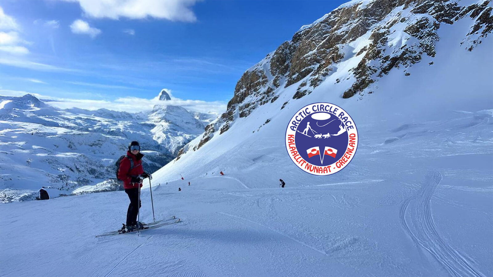 Mike Beck in Sisimiut, Greenland taking part in the Artic Circle Race for Ice Cool Kids