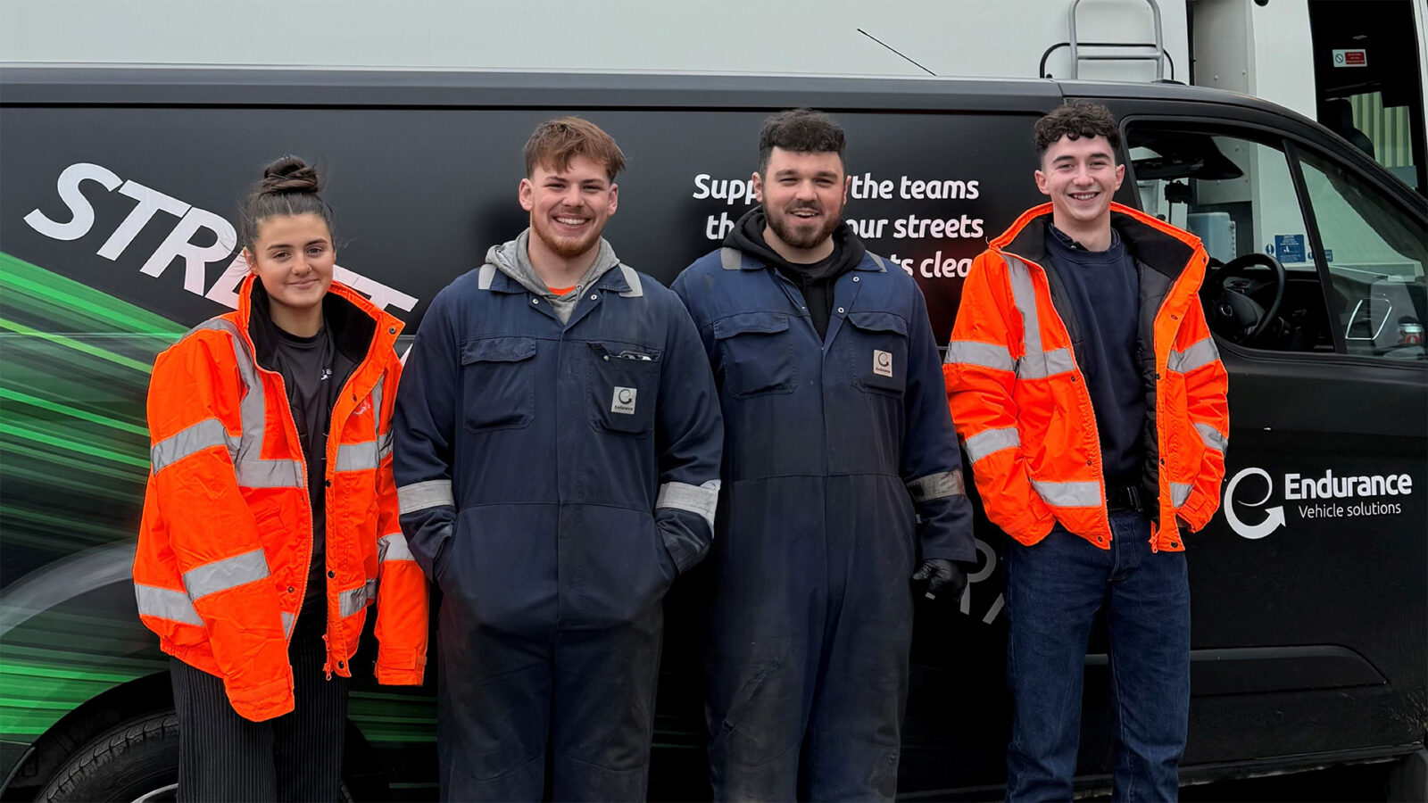 Endurance apprentices: Harriet Graham, Joe Challingsworth, Joel Spiteri & Archie Christmas