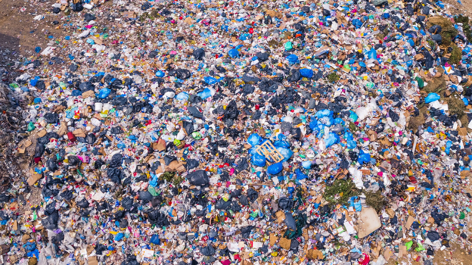expanse of landfill