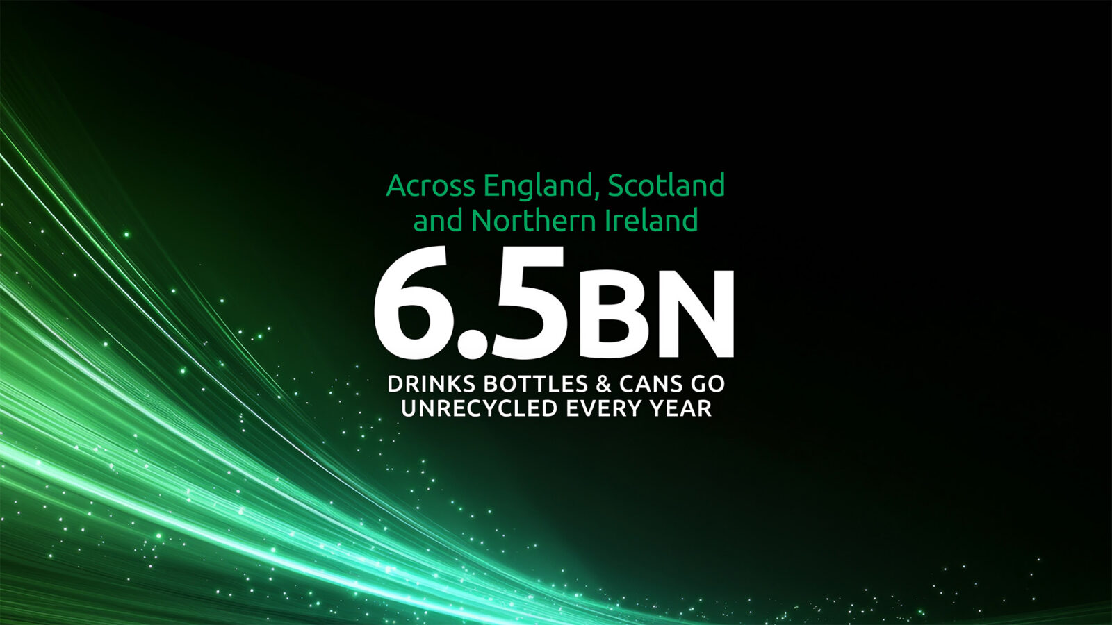 Each year across England, Scotland and Northern Ireland, around 6.5 billion single-use drinks bottles and cans go to waste rather than being recycled